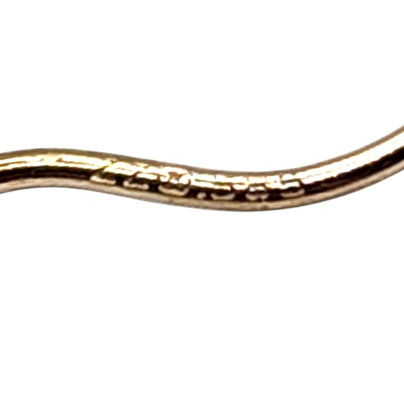 14 Karat Yellow Gold Textured Hoop Earrings #20479 - Picture 7 of 7